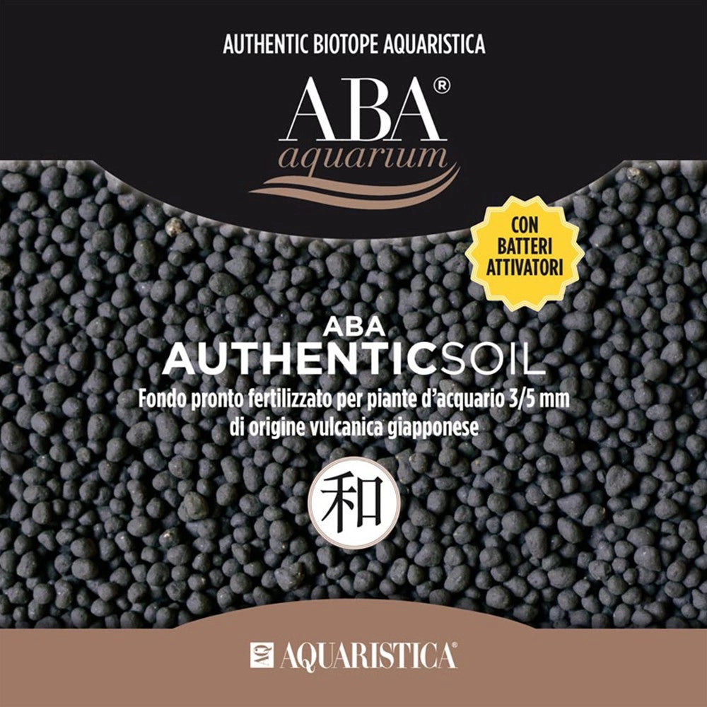 Aquaristica ABA FondoPronto Authentic Soil 2,5 L- substrato fertile di origine vulcanica per acqua dolce Granulometria: 3-5 mm, Colore: Nero Medio