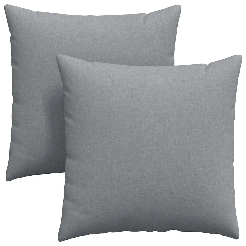 Cuscini da Divano 2 pcs Grigio chiaro 60 x 60 cm Tessuto 42013997
