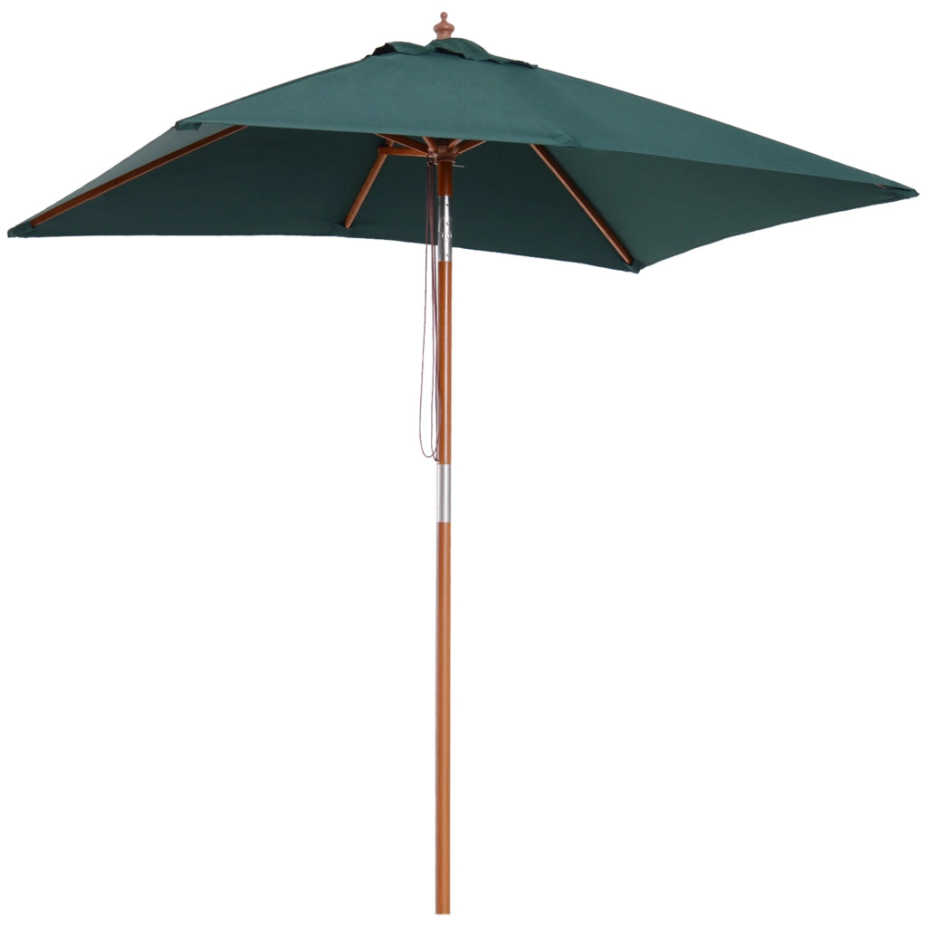 Ombrellone da Giardino ¨C zephmum ¨C Verde 200x150 cm Legno
