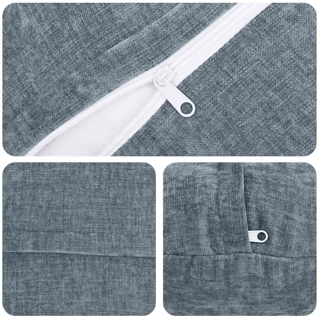 Federa 2 pz HEERLEN Azzurro Ø 40 cm Tessuto Chenille 922311