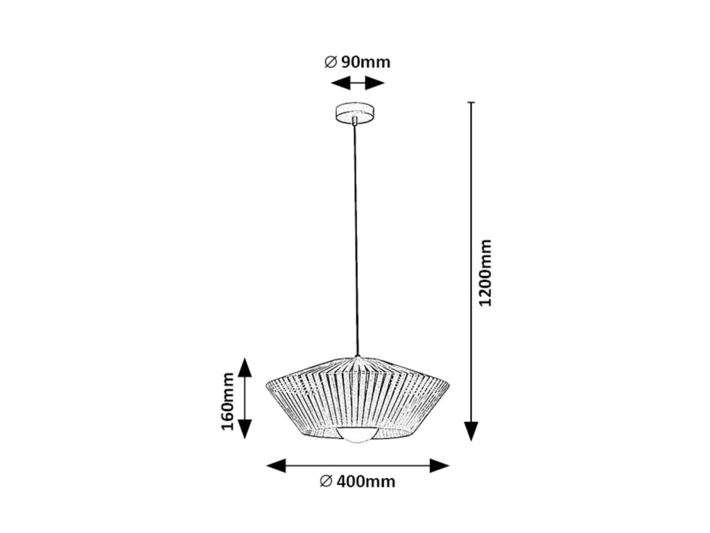 Lampada a sospensione vintage Revan grigia Ø40 E27 Rabalux