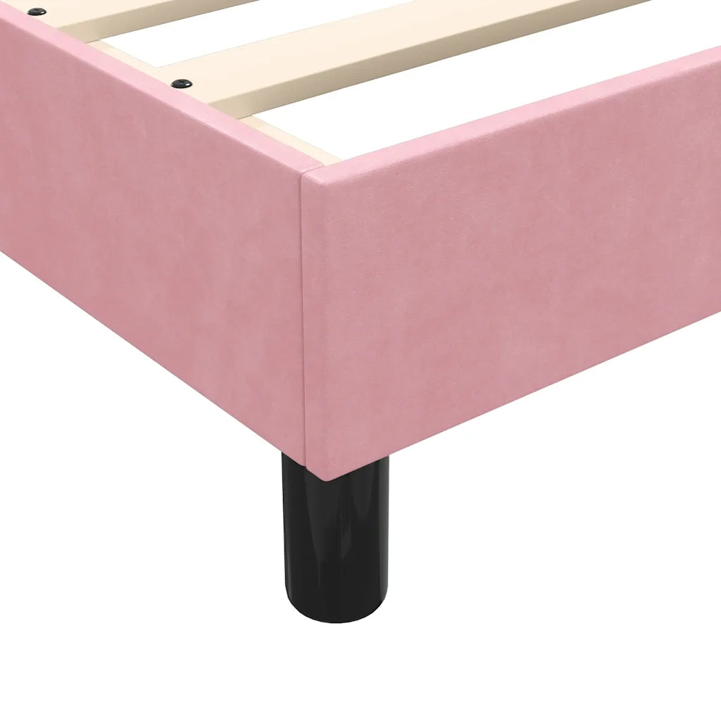 Letto a Molle senza Materasso Rosa 80x220 cm Velluto 3315854