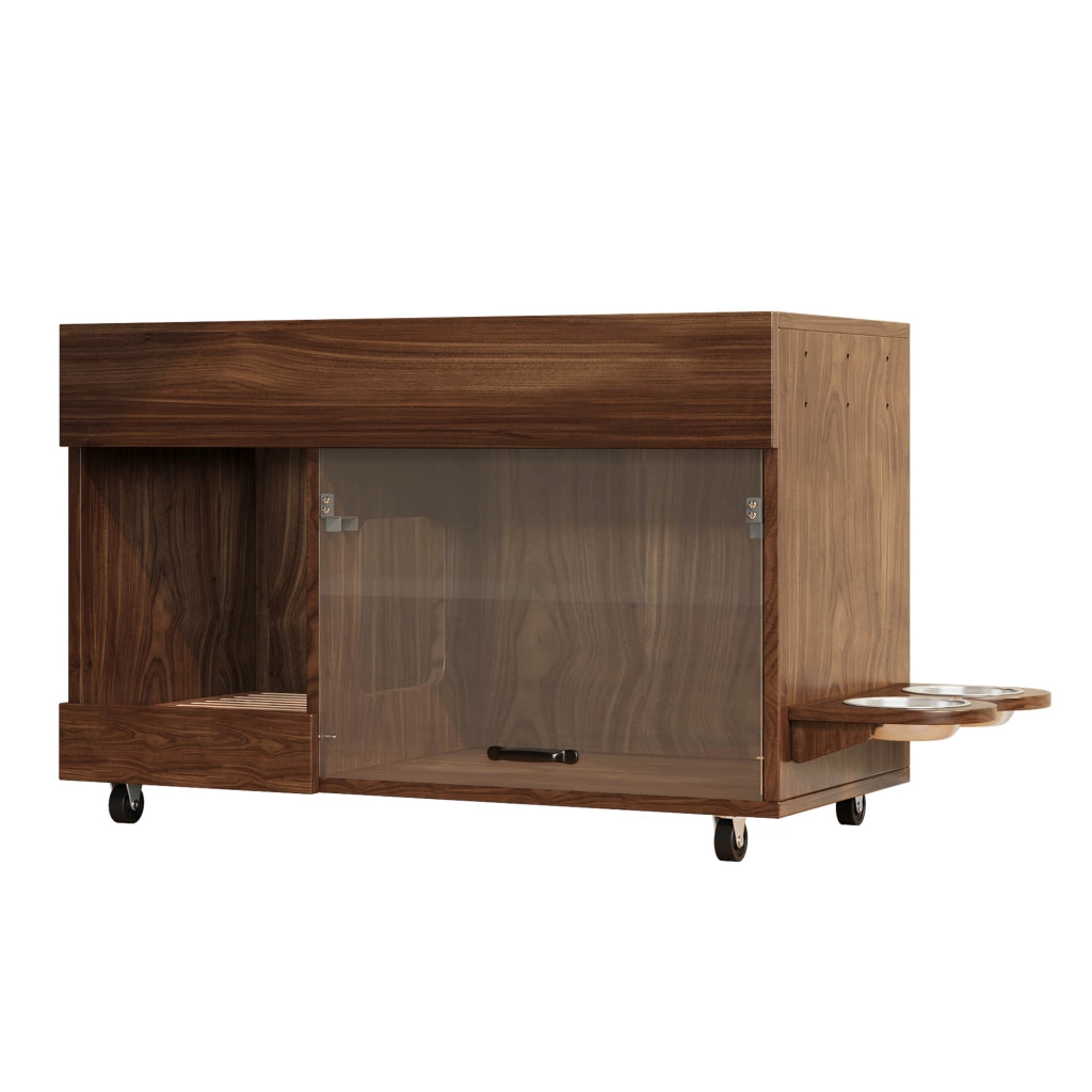 Mobiletto Portaciotola per Gatti ¨C MINIMAL ¨C Noce, 100x45.5x67 cm