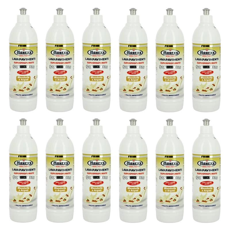 MAURY'S LAVAPAVIMENTI SUPERPROFUMATO SQUEEZABLE 750ML, SET 12 PZ  MANDORLA