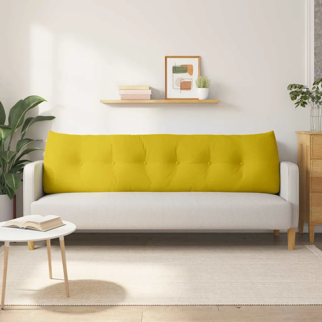 Cuscino per Schiena Giallo 180 x 24 x 50 cm Velluto 42014581