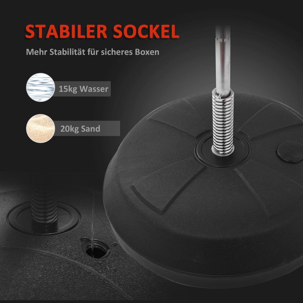 Set Punching Ball ¨C Minimal ¨C 126-144 cm regolabile in altezza con sacco, guantoni e pompa