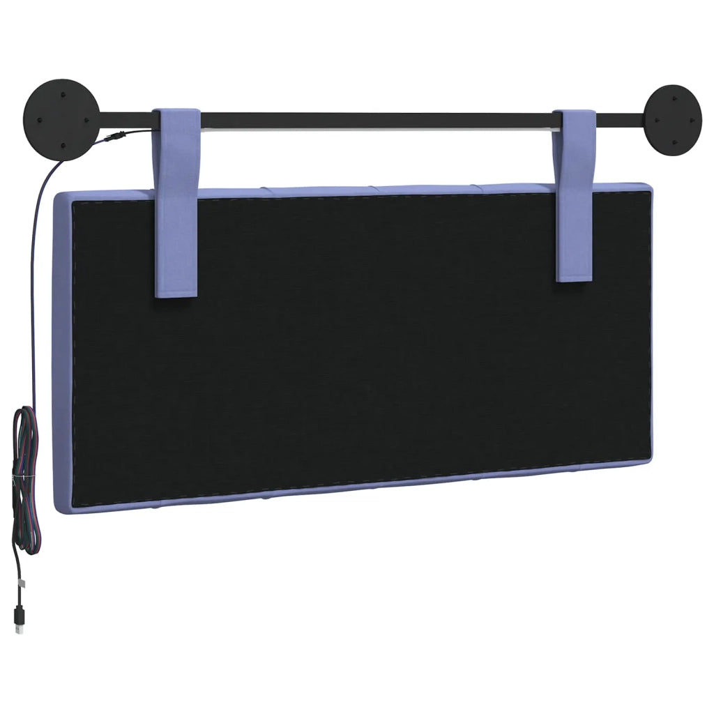 Testiera sospesa Con luce LED Blu jeans Tessuto 3424524