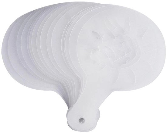 Sbjaloncini per caffè in plastica da 16 pezzi - decorazione per latte art e cappuccino - stencil per cioccolato - resistenti e leggeri - stencil per caffè