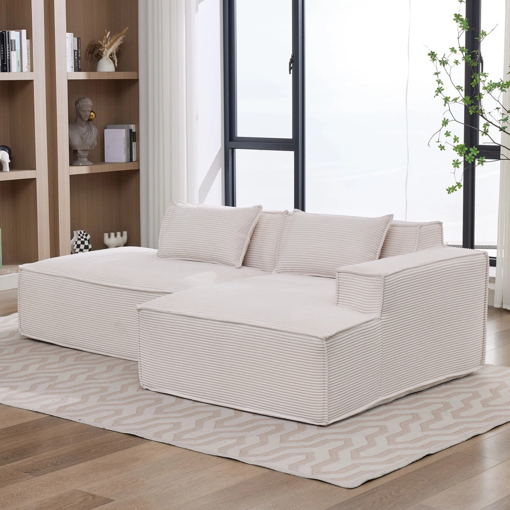 Divano 3 Posti con Cuscini ¨C MINIMAL ¨C Tessuto, 235 cm