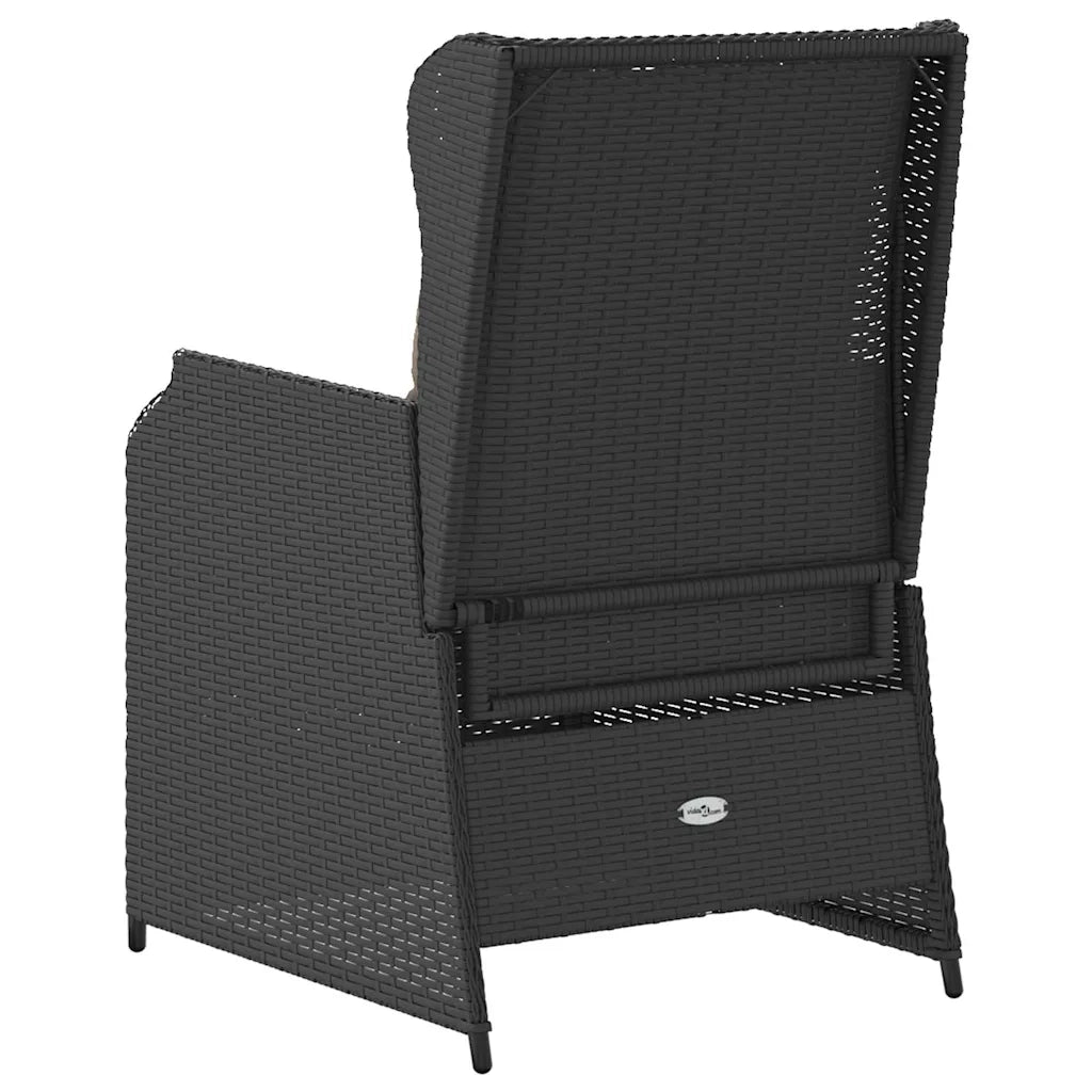 Panchina da giardino 2 pcs Nero polyrattan 3394485