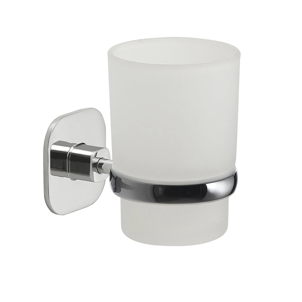 Set portaspazzolini e portasapone da muro Gedy linea Teide cromato