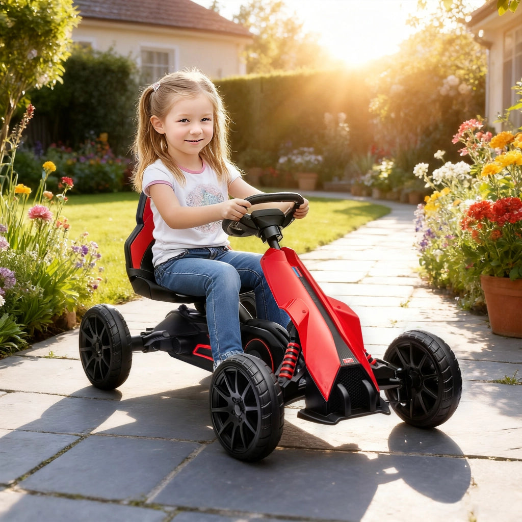 Go Kart per Bambini ¨C zephmum ¨C Rosso, per 3-8 Anni