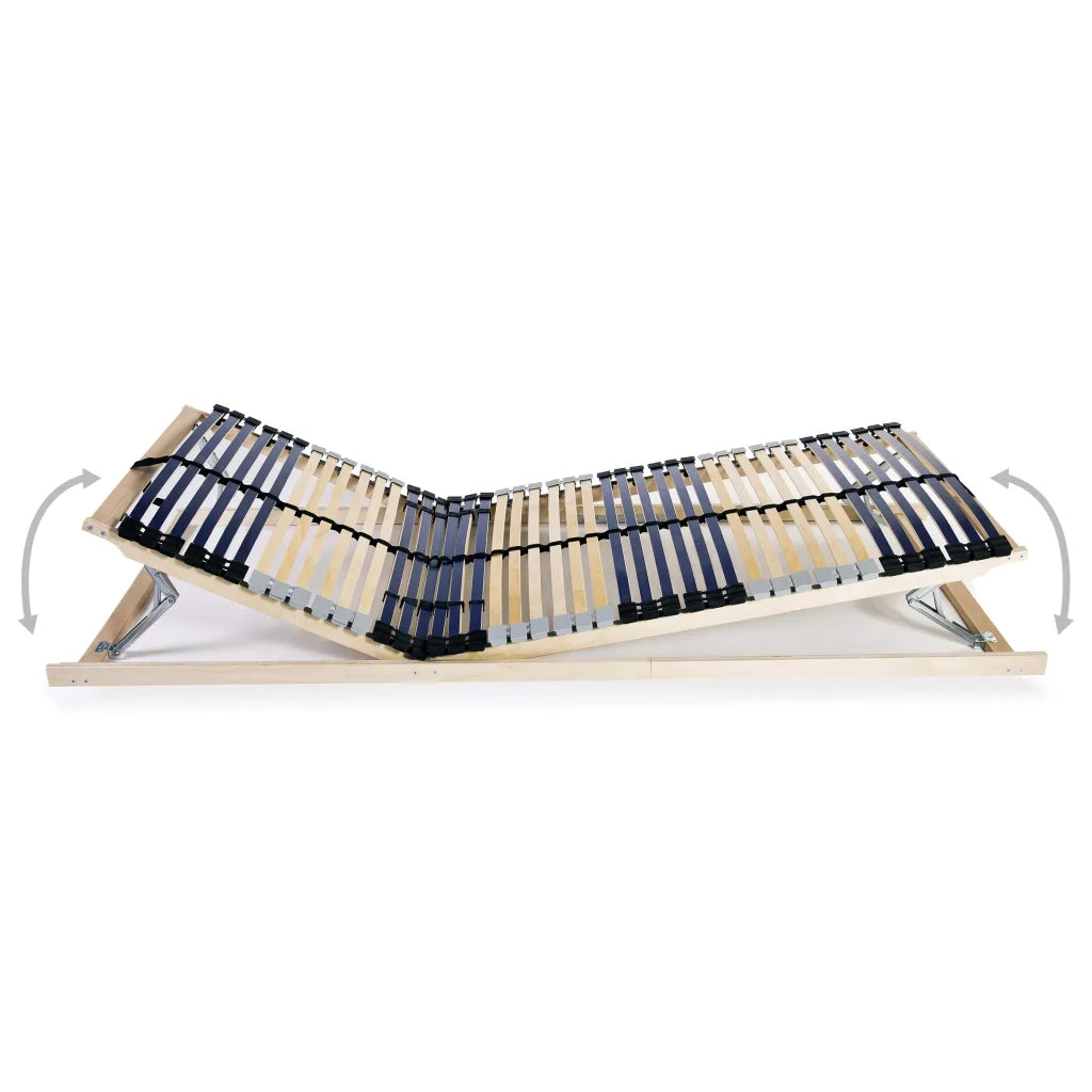 Reti a Doghe 2 pz 7 Zone con 42 Doghe in Legno 90x200 cm 3051434