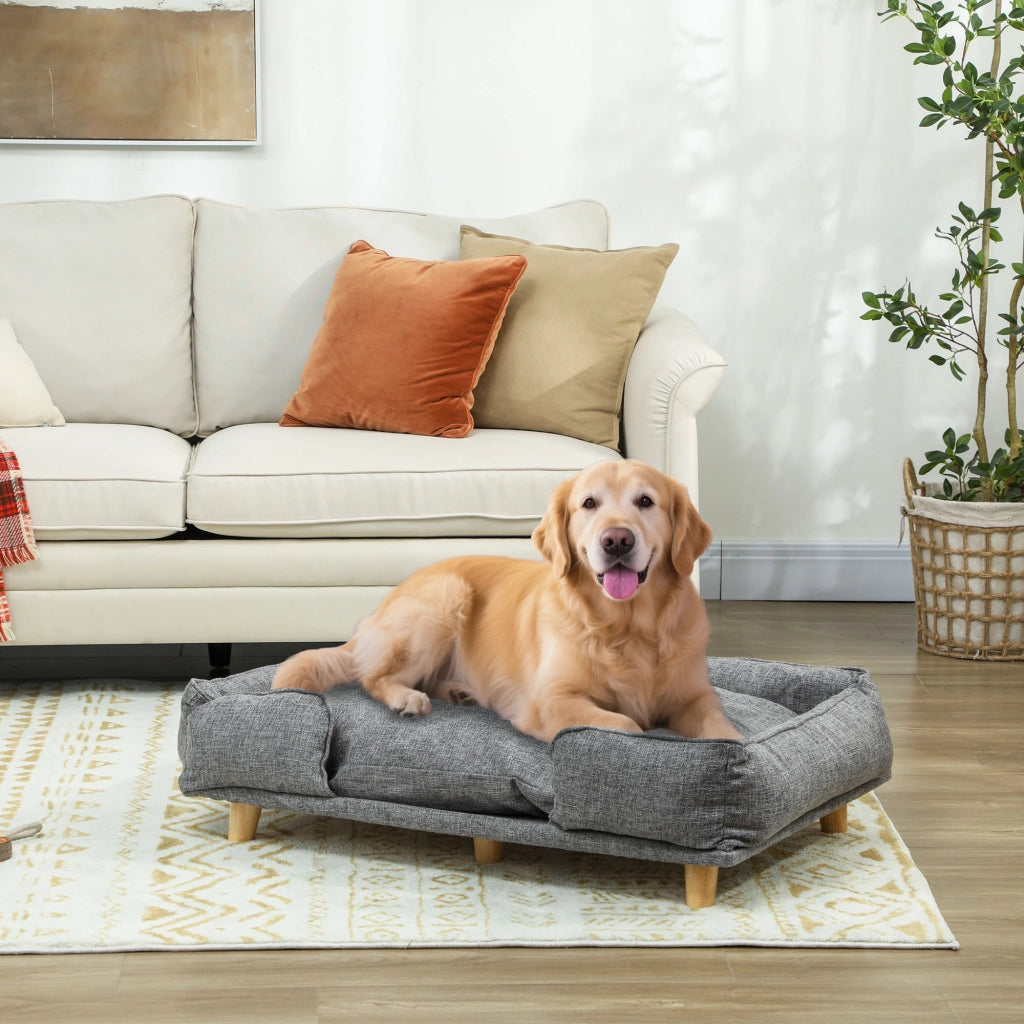 Letto per Cani ¨C Minimal ¨C Tessuto Naturale Grigio Scuro