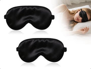 Soporevoli - 2 pezzi - Maschera da sonno - Tela soffice imitazione - Blocco luce occhi - Portatile - Cintura regolabile - Adatto per uomini/donne