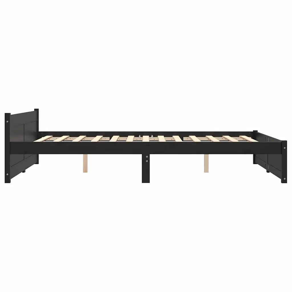 Giroletto Nero in Legno Massello 140x190 cm