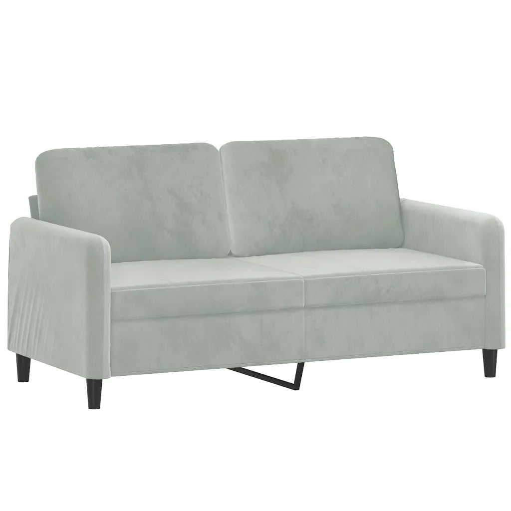 Divano a 2 Posti-Sofa 2 Posti Grigio Chiaro 140 cm in Velluto 695661