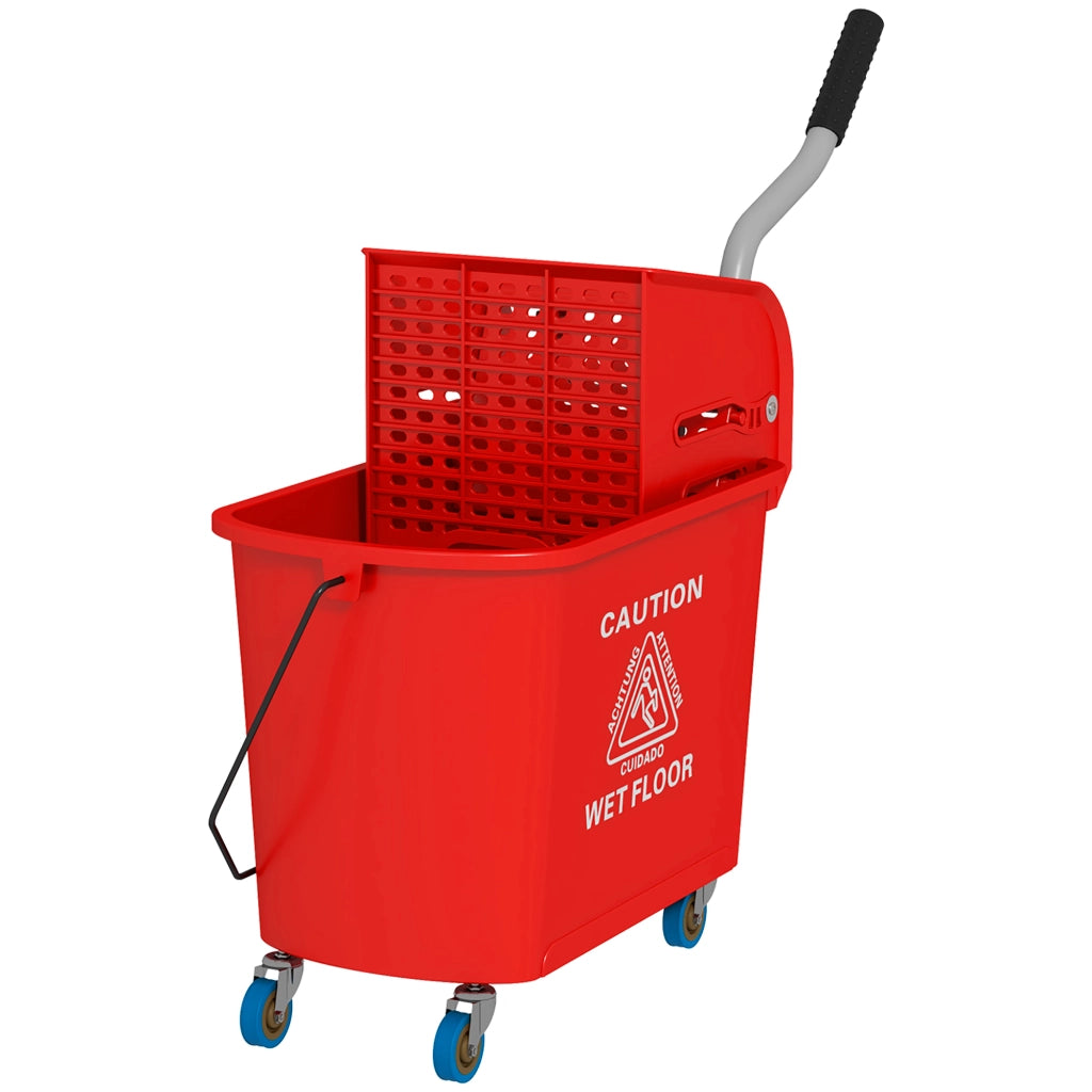 Secchio per Mocio 20 L con Strizzatore e Maniglia ¨C Minimal ¨C Rosso