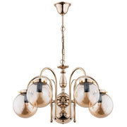 Lampadario classico ottone-oro 5 luci E14 Alfa HERO