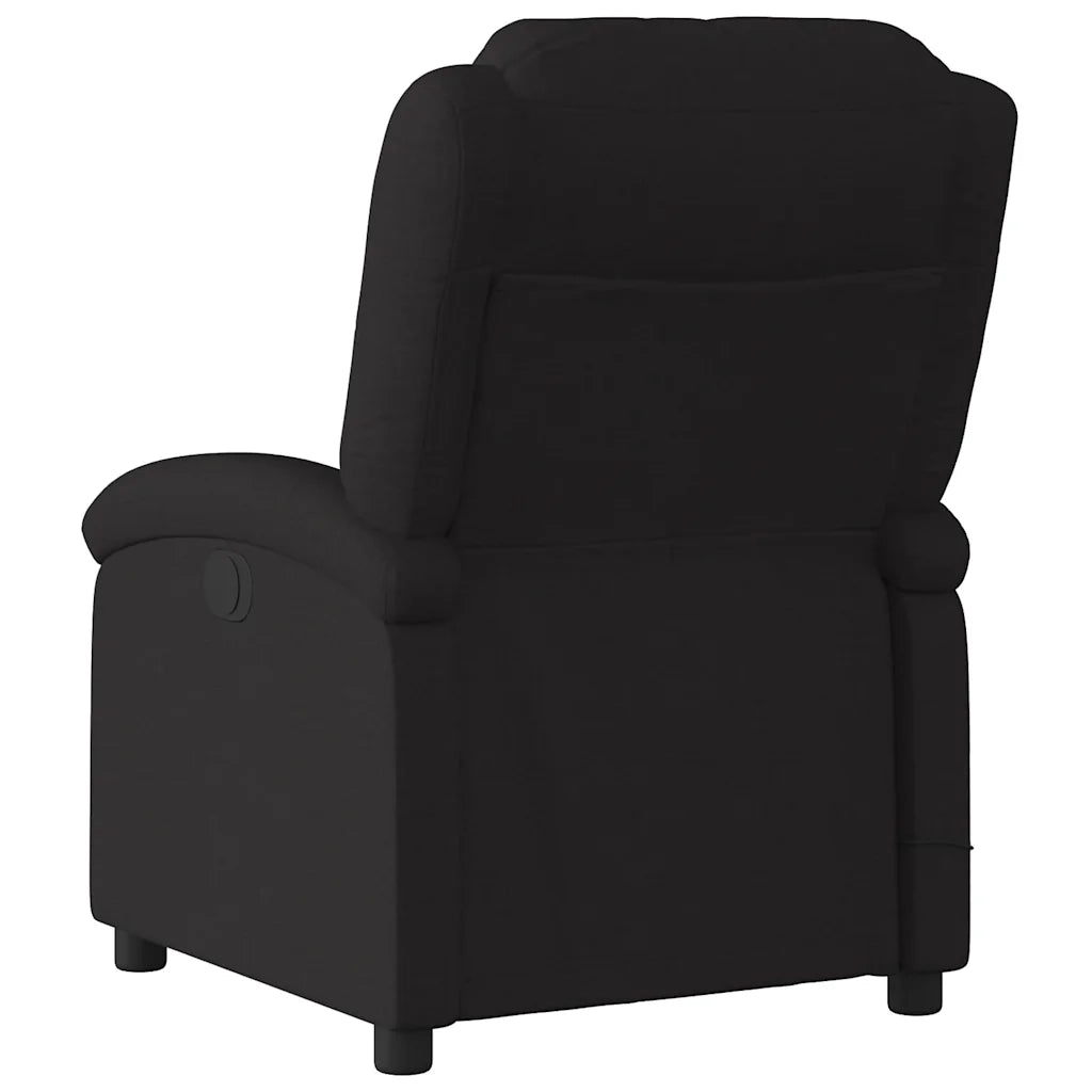 Poltrona Massaggiante | Sedia Relax Reclinabile Nera in Tessuto