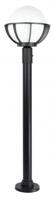 Lampione giardino 130cm globo 25cm E27 nero IP43 SU-MA