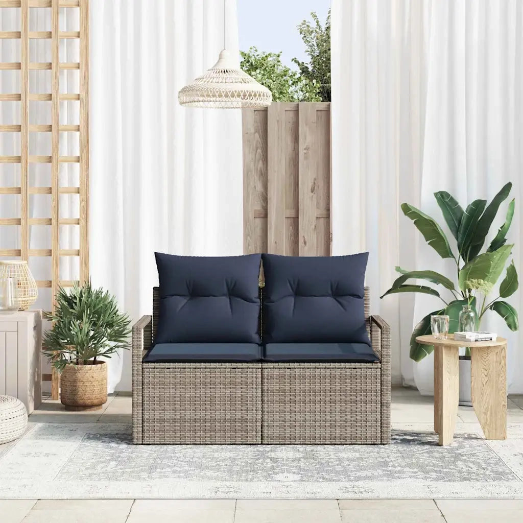 Divano da giardino con cuscino 120 x 62 x 69 cm. polyrattan 42006759