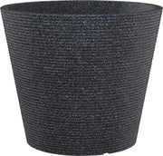 Vaso per piante - Vaso per piante in plastica con cono in granito nero 30 cm