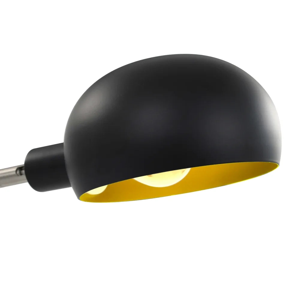 Lampada da Terra 200 cm 5 Bulbi E14 Nero e Oro 282418