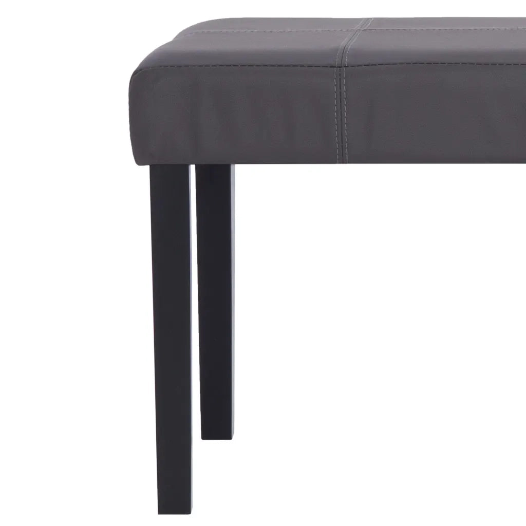 Panca-Sgabello 106 cm Grigia in Similpelle