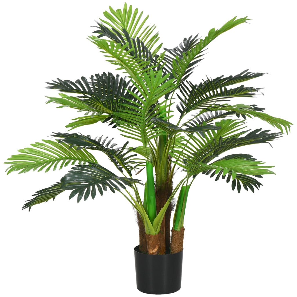 Palma Artificiale 1m ¨C Xylo ¨C Decorazione Realistica con Vaso Marrone Verde