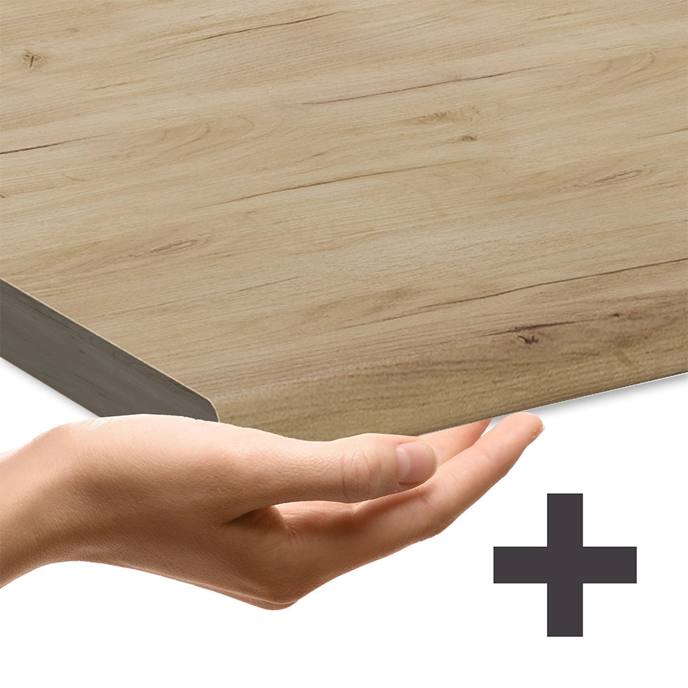 Mobiletto base per cucina Fame-Line Blu scuro lucido/Rovere dorato 80 cm con 3 cassetti, PL Rovere Vicco