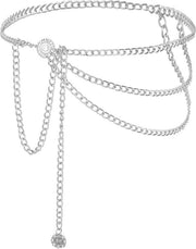 Collana a Catena in Argento per Donne - Design a Strati Metallici