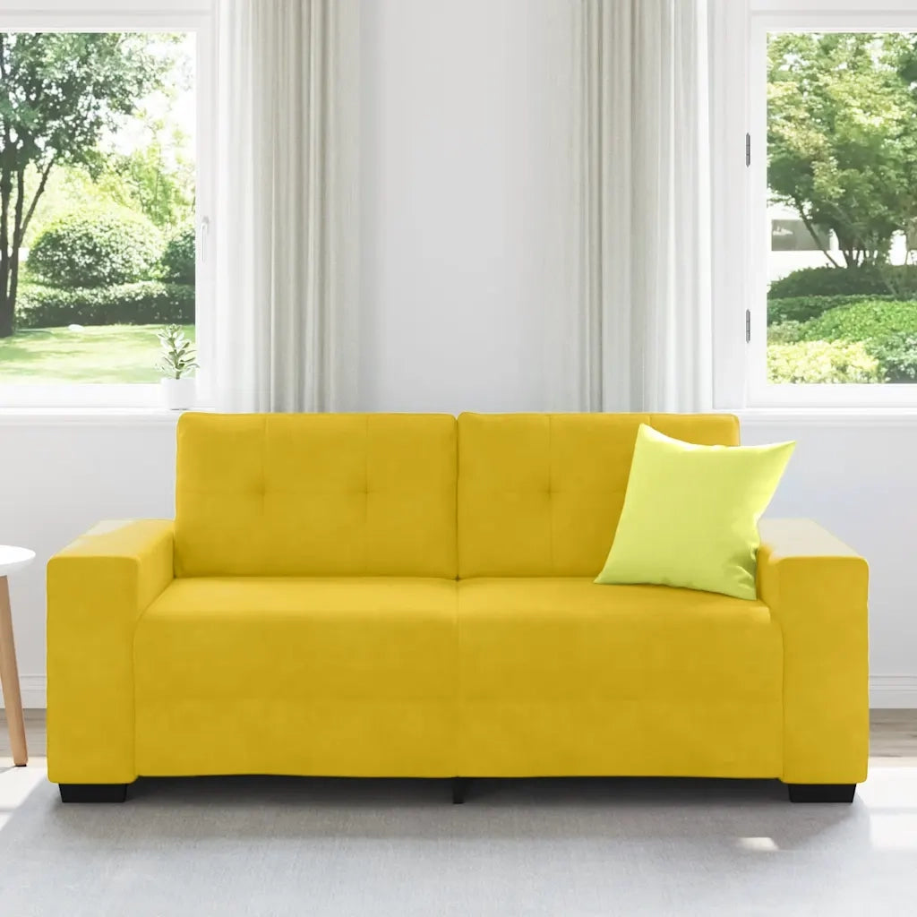 Divano Divanetto-Sofa Giallo 140 cm in Velluto