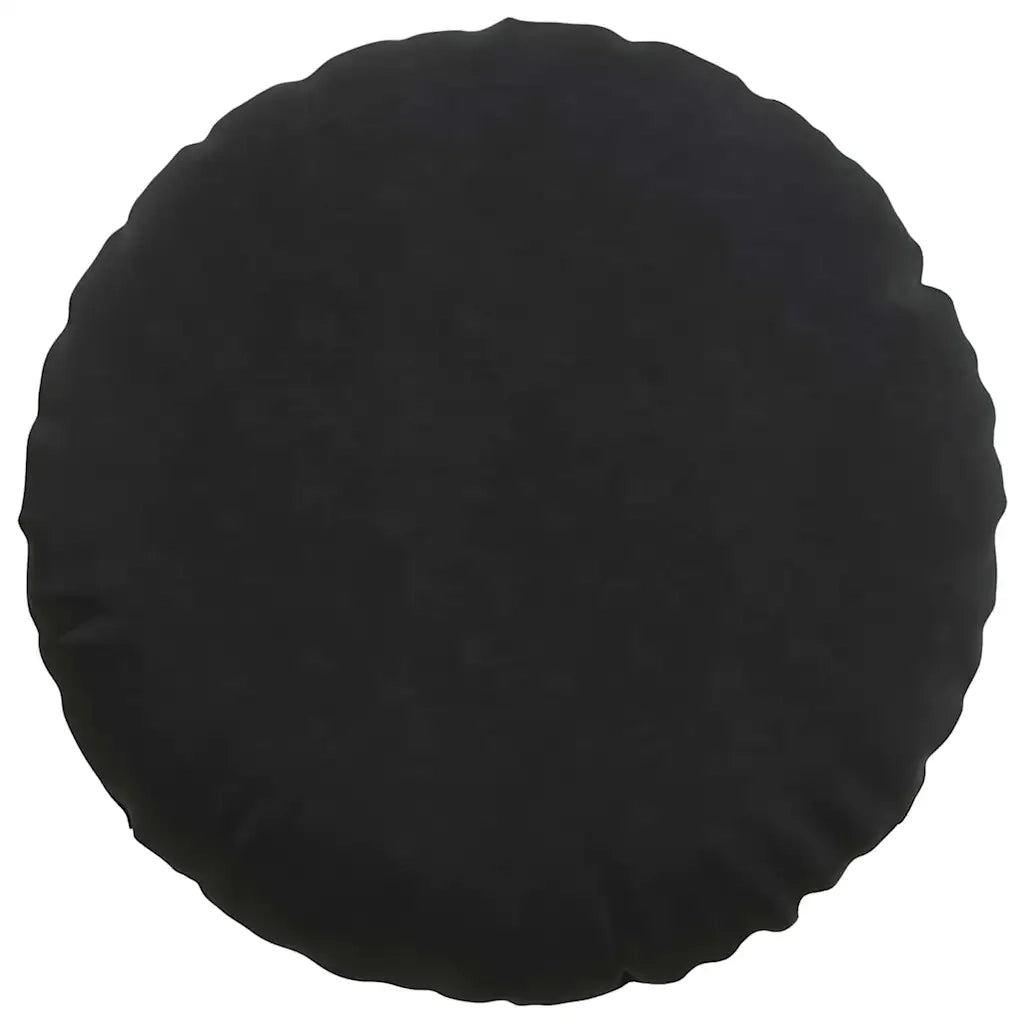 Cuscini per Seduta 2 pcs Nero Ø60 x 21 cm Velluto 42014217