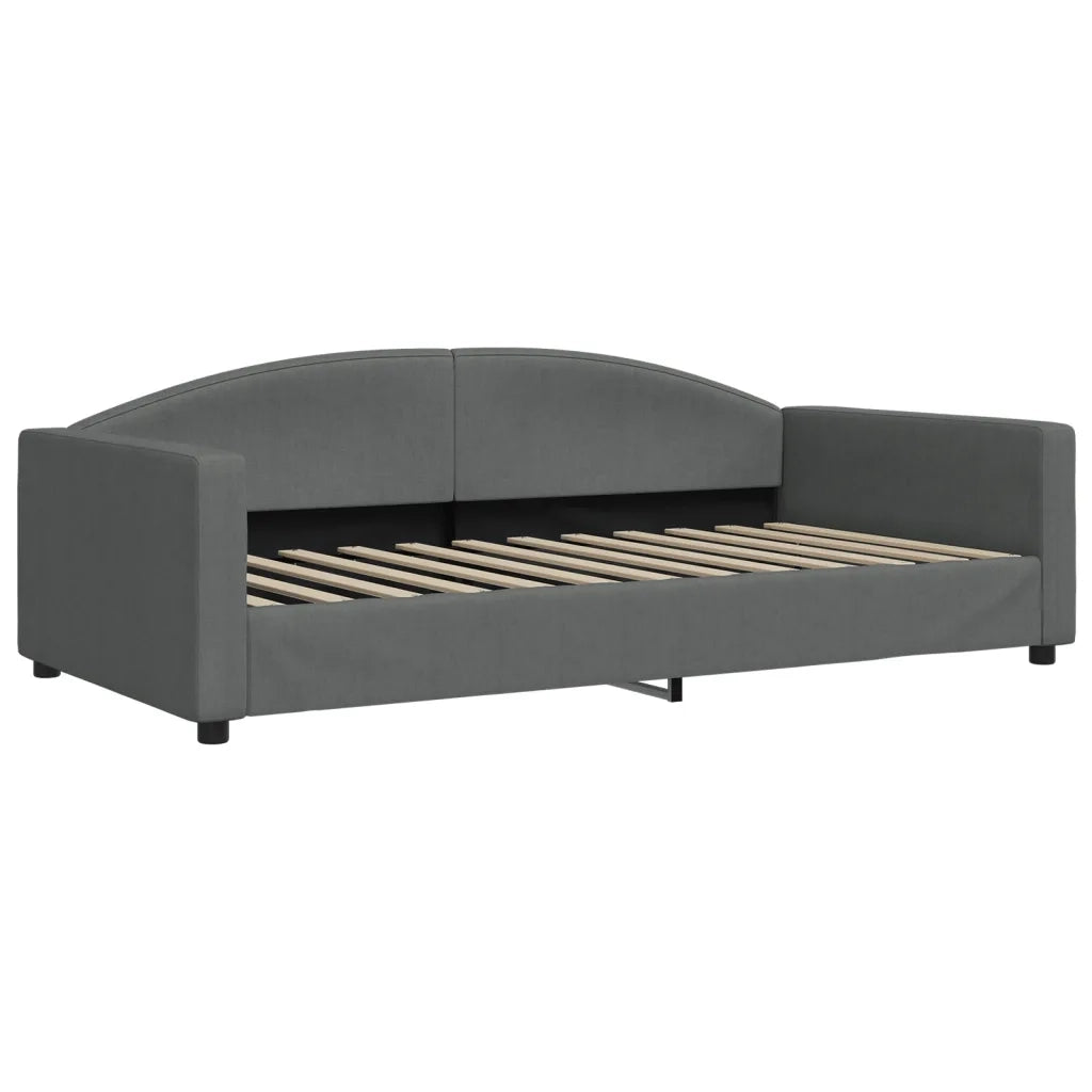 Divano letto | Sof¨¤ letto | Letto singolo Estraibile Grigio Scuro 100x200 Tessuto