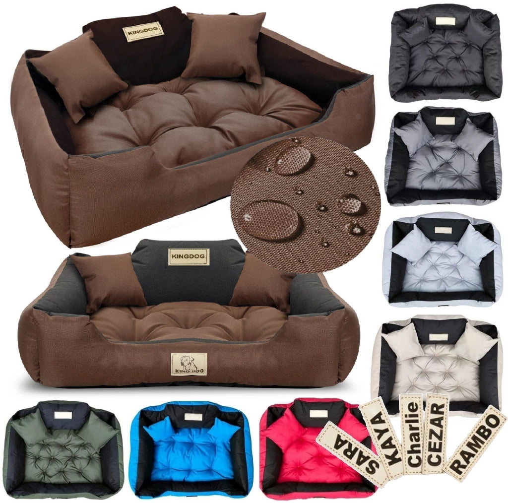 AIO FACTORY 100x75 cm KINGDOG Cuccia per cani impermeabile personalizzabile Marrone