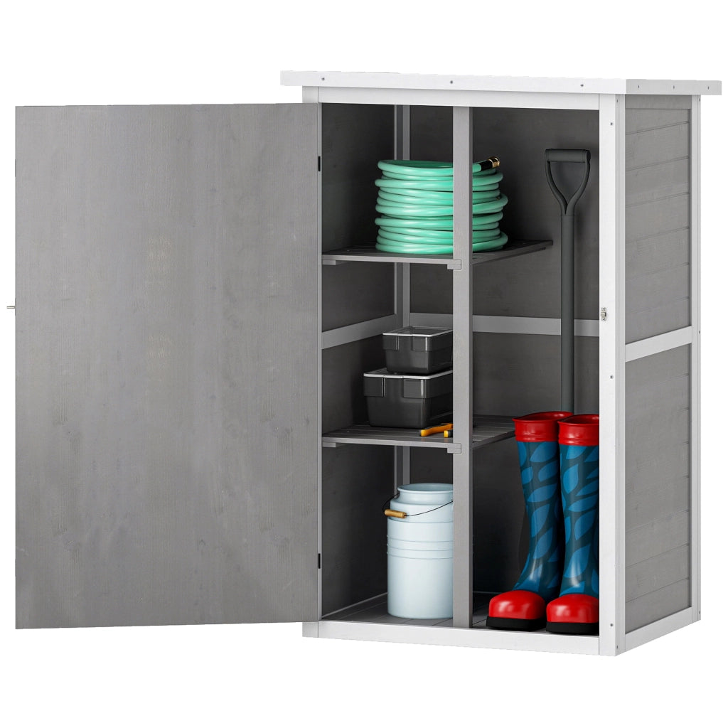 Casetta da Giardino con Ripiani ¨C Minimal ¨C 75x56x115cm Grigio