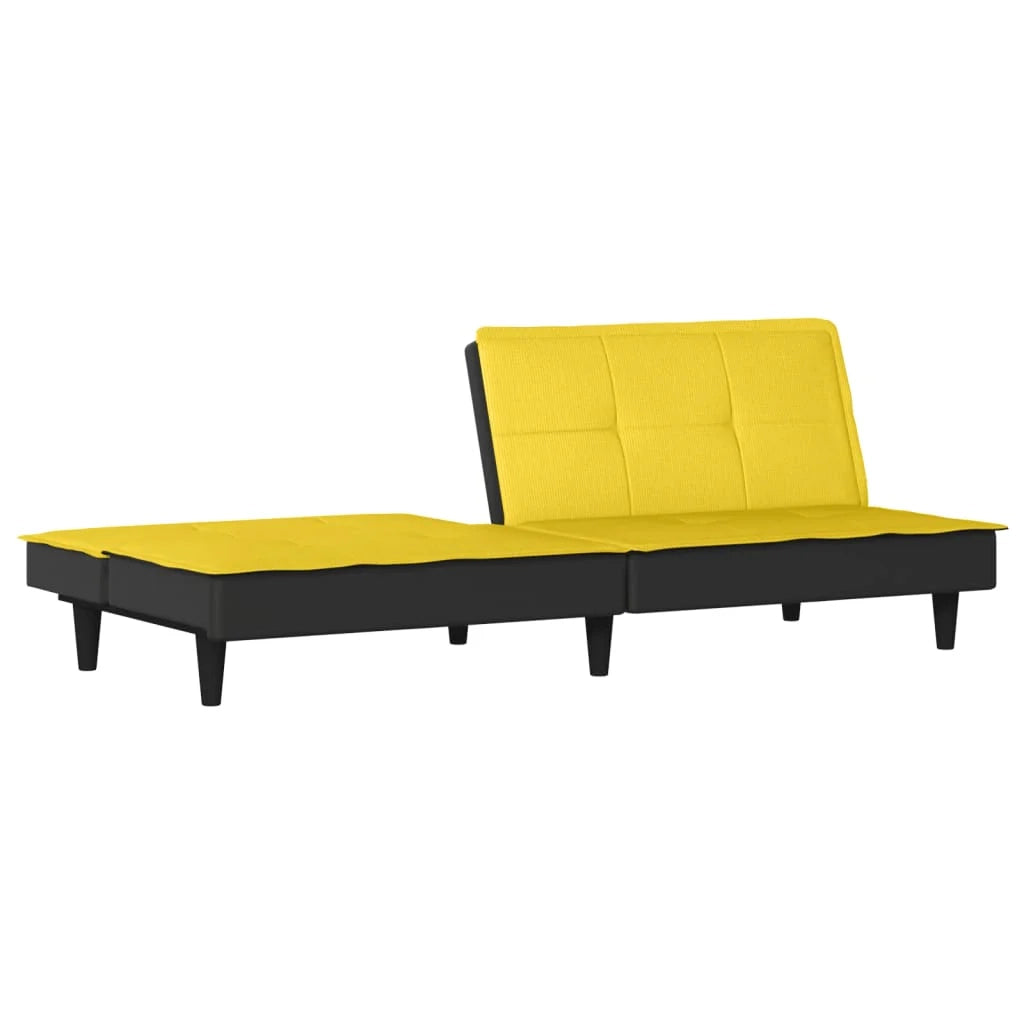 Divano letto in tessuto giallo chiaro 02_0019247