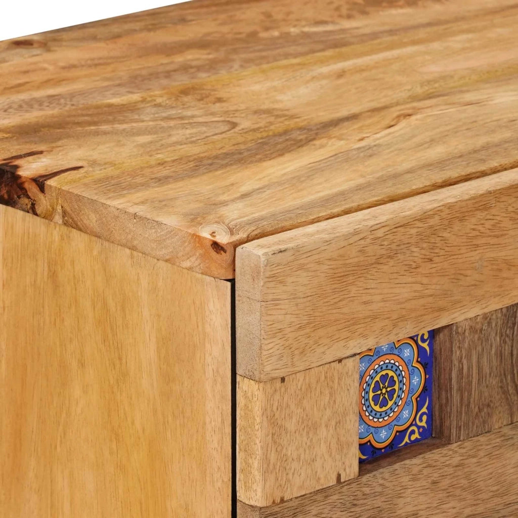 Comodino | Armadio da Notte | Mobiletto da notte con cassetto Naturale 50 x 33 x 60 cm