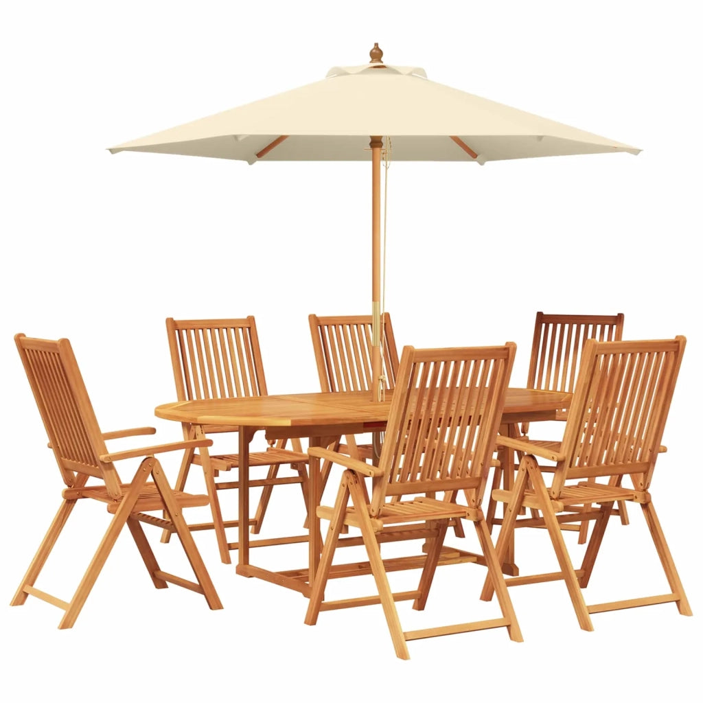 Set da pranzo da esterno con ombrellone 8 pz 3438545