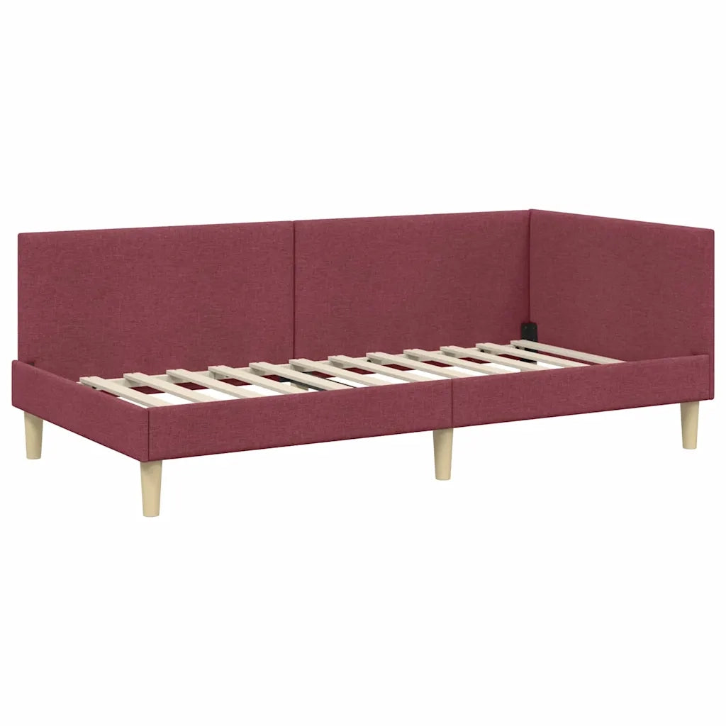 Cornice del letto ad angolo Rosso Vino 100 cm x 200 cm