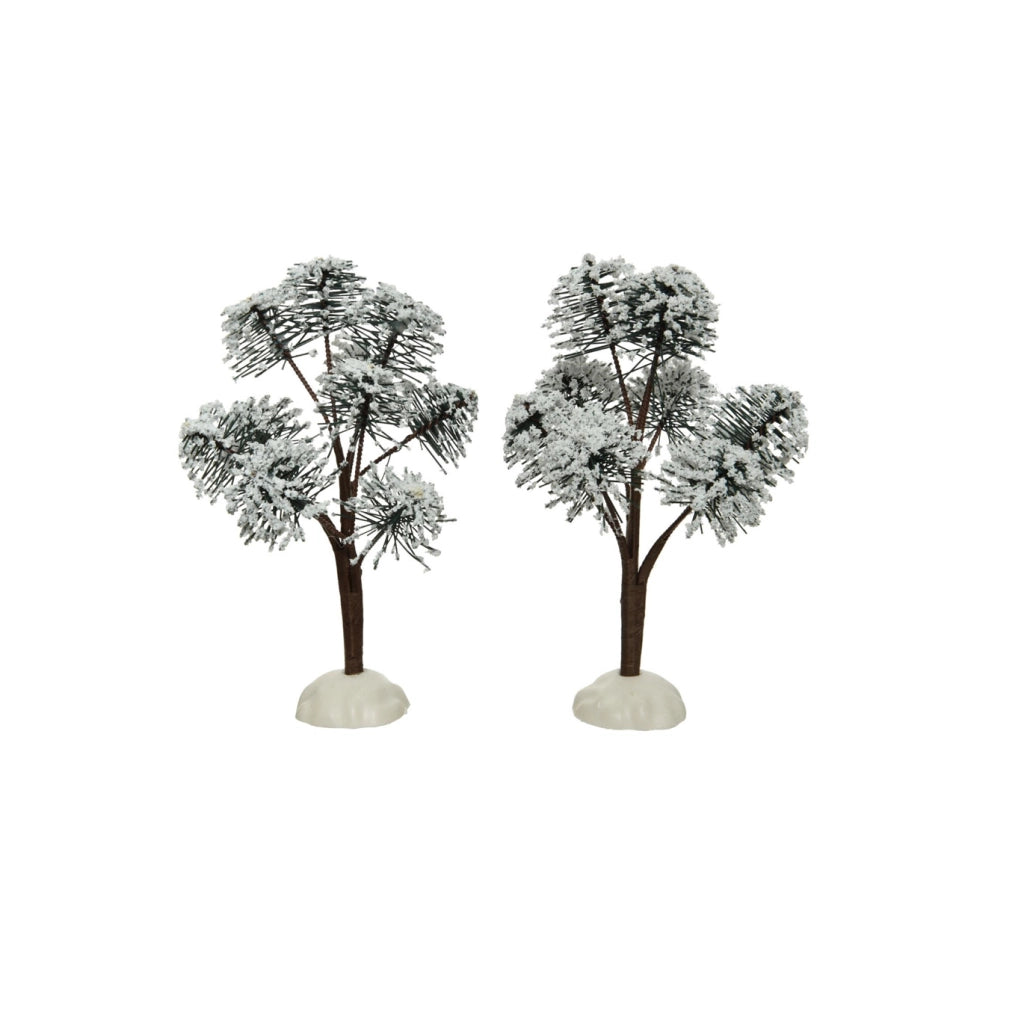 Alberelli verdi innevati 13 cm 2 Pz