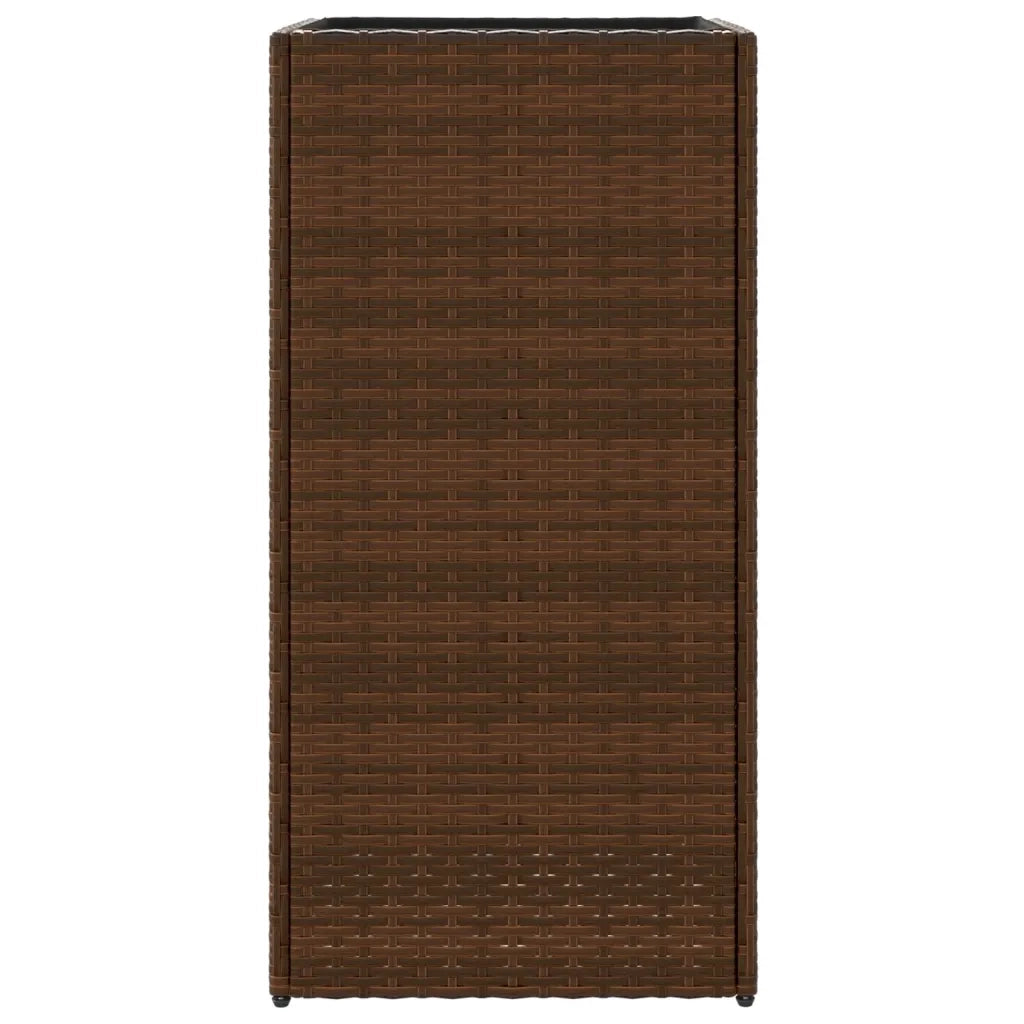 Fioriere da Giardino 2 pz Marrone 40x40x80 cm in Polyrattan 3210520