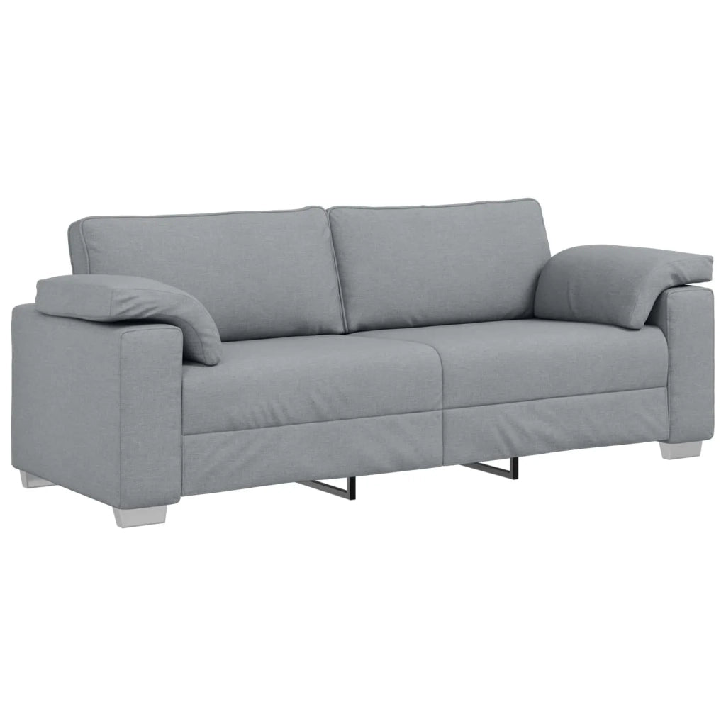 Divano 3-Persone Grigio chiaro 220 cm Tessuto 4105237
