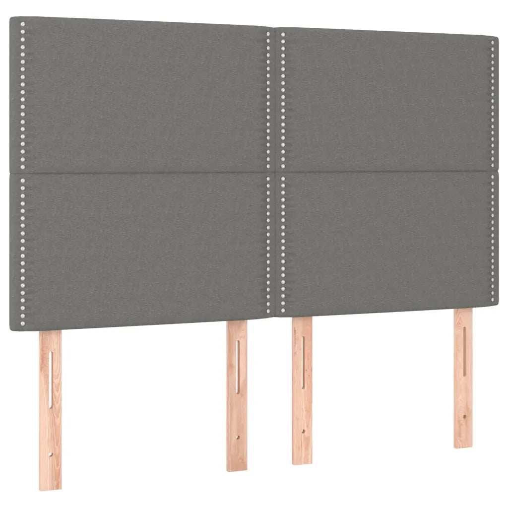 Letto matrimoniale | Letto per adulti | Giroletto senza Materasso Grigio Scuro 140x190 cm Tessuto