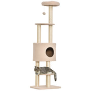 Tiragraffi per Gatti con Posti e Sisal ¨C zephmum ¨C Beige 148 cm