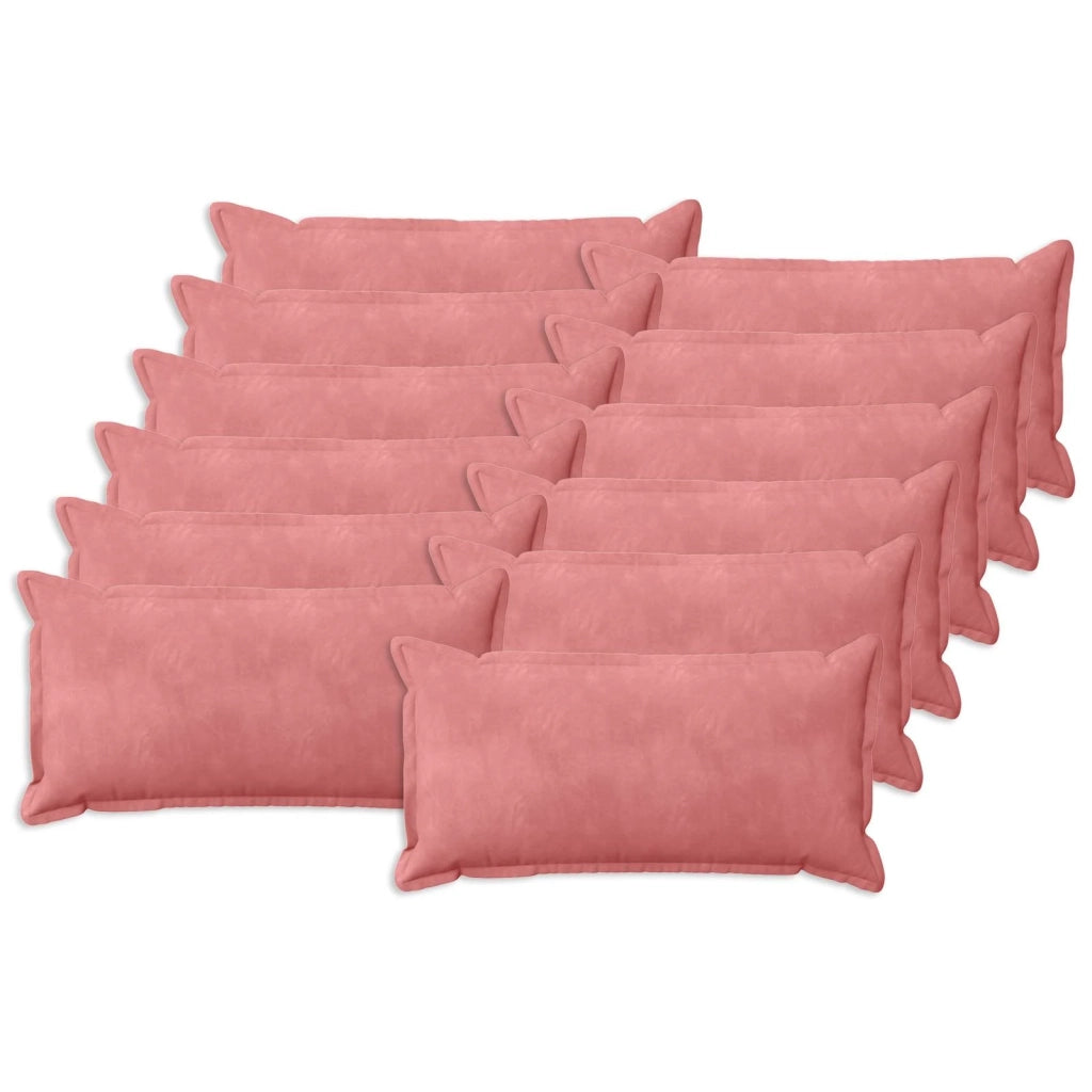 Federa 12 pcs HOUTEN Rosa 40 x 80 cm Velluto 918090