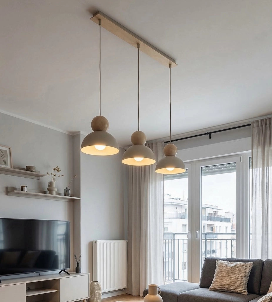 Lampada a soffitto KAKI beige in feltro Emibig