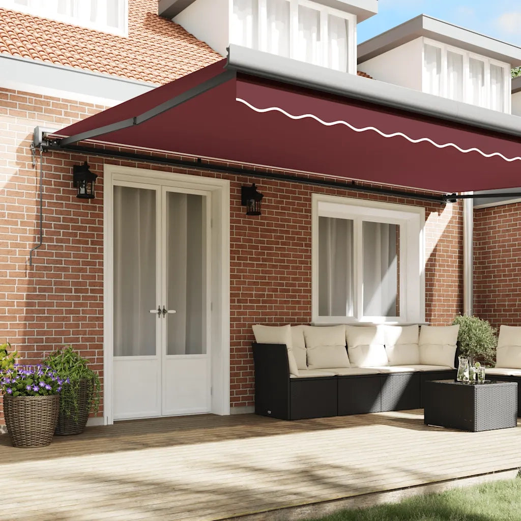 Tenda da Sole Retrattile Automatica Bordò 500x300 cm 3215332