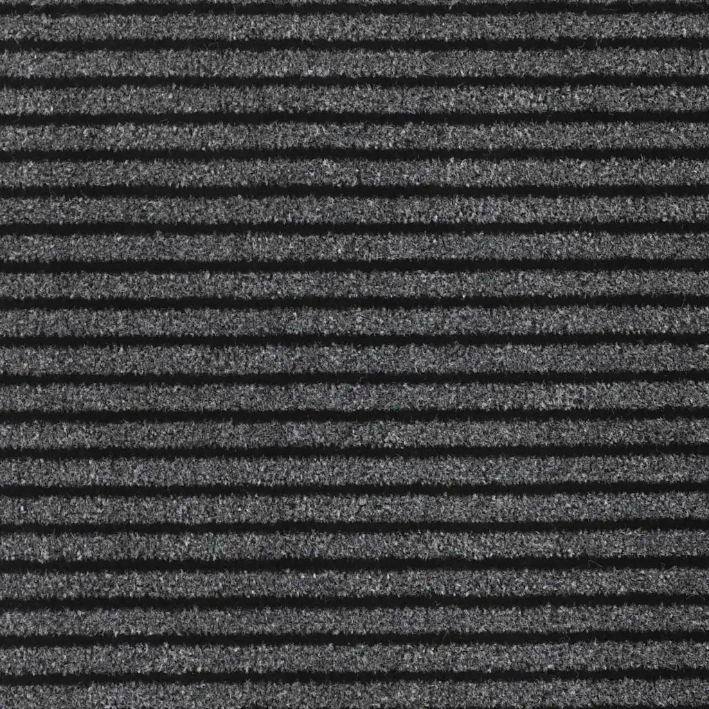 Zerbino a Strisce Nere e Grigie 115x200 cm 4105597